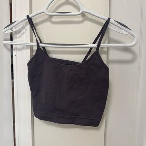 Garage ribbed cropped tank top